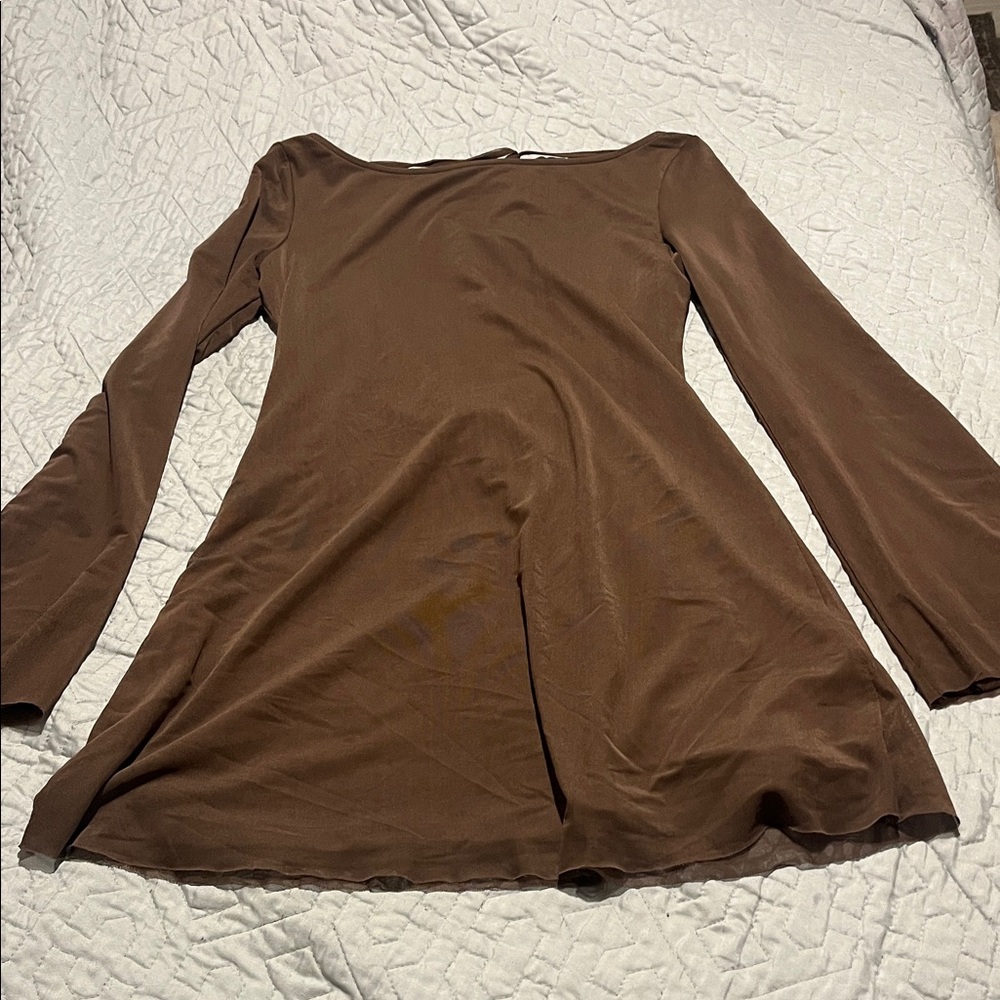 Princess Polly Chocolate Long Sleeve Dress